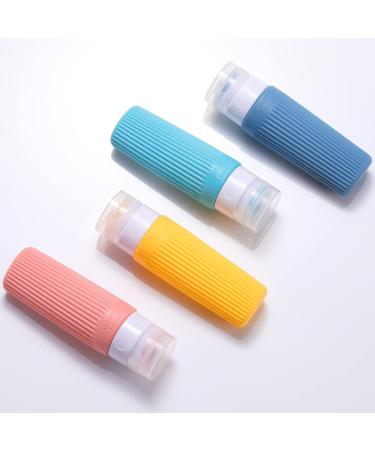 Travel Bottles Set - 4 Pack 90ml BPA-Free Silicone - Reusable & Leak-Proof - Perfect for International Shipping - Buy Online on GoSupps.com