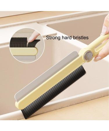 Multi-Function Rotating Crevice Cleaning Brush 2024 Upgrade Thin Gap Cleaning Brush with Squeegee Hard Bristle Crevice Gap Brush Corners Cleaning Tool for Cleaning Bathroom Kitchens Tile Floors (C White+yellow(2pcs) - Buy Online on GoSupps.com