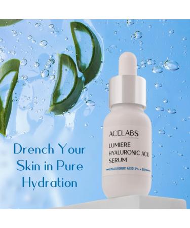 Hyaluronic Acid Serum 2% + Vitamin B5 | Hydrating Anti-Aging Face Serum for All Skin Types | 8 Types of Hyaluronic Acid | 1.01oz - Buy Online on GoSupps.com