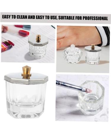 Healeved Nail Cup Nail Dappen Dish Nail Dish Cup Manicure Nail Dish Dappen Dish for Acrylic Nails Acrylic Nail Tools Dappen Dish Nail Liquid Nail Dish with Lids Wash Pen Glass With Cover - Buy Online on GoSupps.com