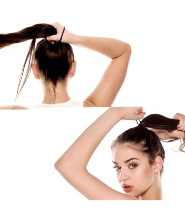 HXC 50PCS Black Hair Bands - Strong 4mm Thick Elastic Ties for Women's Ponytail - Hair Bobbles Hair Accessories - Buy Online on GoSupps.com