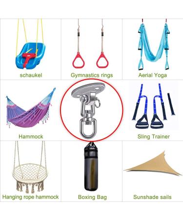 SELEWARE Swing Hangers | Heavy-Duty 360 Swivel Set Brackets (2 Pack) | 2000 lb Capacity Stainless Steel | Playground Porch Swing, Chair, Yoga Hammock, Tire Pod | Anti-Rust SUS304 - Buy Online on GoSupps.com
