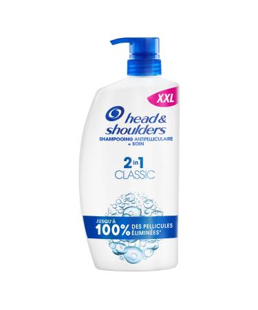 Head & Shoulders Classic 2 in 1 Anti-Dandruff Shampoo, All Hair Types, 1000ml Pump. Up to 100% Dandruff Removal, Clinically Proven. Daily Use. Refreshing