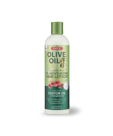 ORS Olive Oil Incredibly Rich Oil Moisturizing Hair Lotion infused with Castor Oil for Strengthening (12.5 oz)