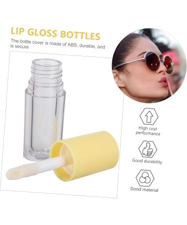  SKISUNO 10 Pieces Lip Gloss Travel Bottles Travel Bottles Lip Gloss Tubes Bulk Empty Refillable Lip Balm Pink Containers Clear Lip Glosses Lip Oil Bottles Lip Balm Tubes Plastic Yellow - Buy Online on GoSupps.com
