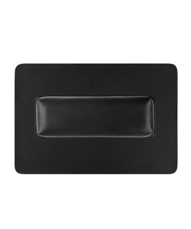 YOXIER Stable Nail Armrest for Salon Use Manicure Hand Pillow Rectangular Faux Leather Space-Saving Professional Comfortable Black 1pc 1pc Black