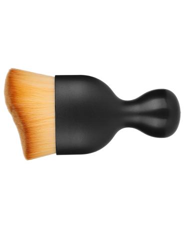 Curved Wine Glass Makeup Brush - Soft Touch Blending Brush for Liquid & Blush - Premium Cosmetics Tool (Brown) | International Shipping - Buy Online on GoSupps.com