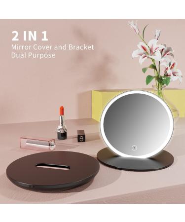 2.5X Magnifying Makeup Mirror with LED Lights | Touch Screen | 3 Color Modes | Portable & Rechargeable | 6 Inch Vanity Mirror - Buy Online on GoSupps.com