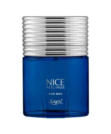 Sapil Nice Feelings Blue Perfume for Men - Long-lasting Dubai Perfume Aromatic Aquatic EDT Spray 2.5 Oz (75 ml) - Arabic Cologne for Daily Use