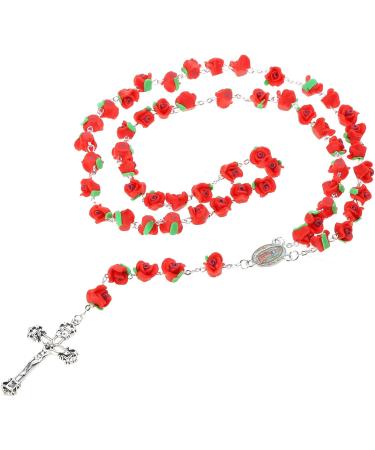 Oralgos Rosary Pearls - Vintage Catholic Rosary Necklace for Women & Girls | Elegant Flower Prayer Cross & Crucifix Jewelry - Buy Online on GoSupps.com