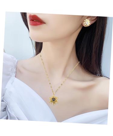 CALLARON 1 Pc Sunflower Pendant Necklace Necklaces Multilayer Pendant Necklace Stylish Necklace Grace - Buy Online on GoSupps.com
