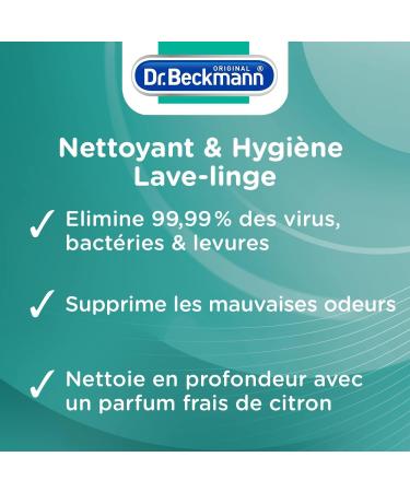 Dr. Beckmann - Cleaner & Hygiene Washing Machine - Disinfects and removes bad odours - Effective and durable - 250 g - Easy to use - Pack of 12 - Buy Online on GoSupps.com