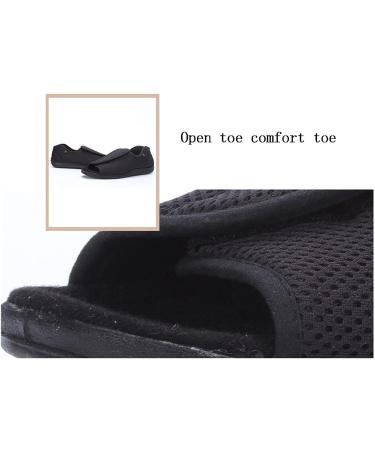 MisFun Diabetic Shoes for Women - Adjustable Closed Toe Swollen Feet Slippers - Ideal for Foot Fracture Recovery - Surgical Rehab - Size 13 Black - Buy Online on GoSupps.com