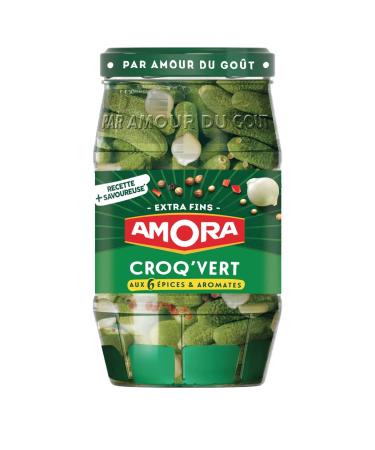 AMORA - Croq'Vert Extra Fine Pickles 205G - Pack of 3