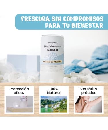  Decolores Decolores Alum Mineral Deodorant Stick 120g Natural for Insect Bites High Bactericidal Effect Prevents Bad Odors Can Be Used as Aftershave - Buy Online on GoSupps.com