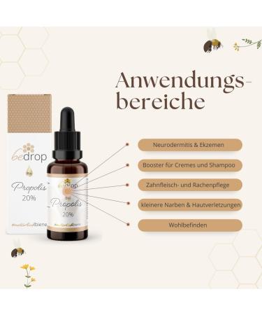 Organic Propolis Drops 20% - High Dose Pure Propolis Extract - Organic Quality No Additives - 30ml from Beekeeper - Buy Online on GoSupps.com