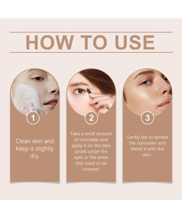  Naqqios Colored Clay Concealer Moisturizing Under-Eye Concealer Light Color Brightener Eye Makeup Correctors Dark Circle Solution Under-Eye Cream | Application - Buy Online on GoSupps.com