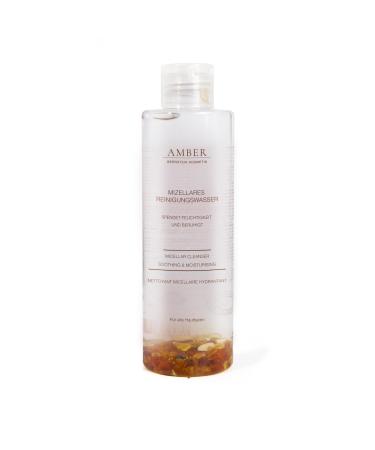 Eau micellaire AMBER avec ambre v ritable - 200 ml - Formule brevet e activation cellulaire avec ambre aloe panth nol et huile d'argan pour un nettoyage en douceur et un d maquillage en douceur