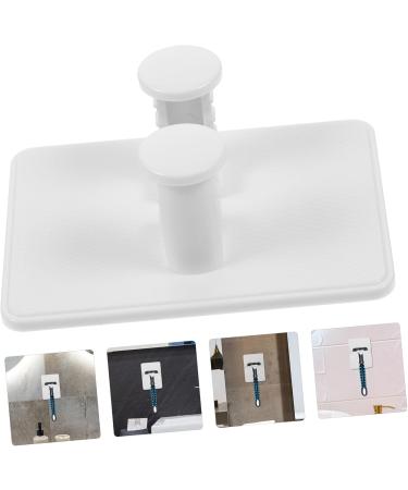 Offsch 4-Piece Self-Adhesive Shower Hooks for Bathroom Razor Organizer - White ABS Shaving Hanger - Durable Door Hook - 7.50x5.50x3.00cm - Buy Online on GoSupps.com