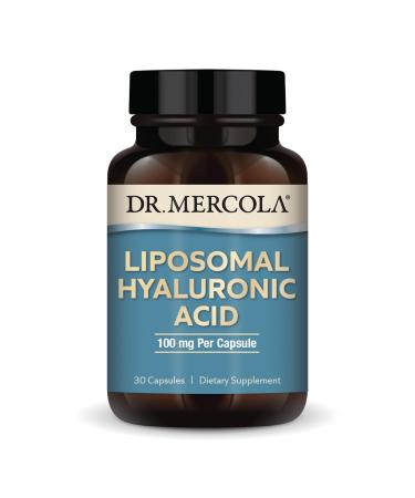 Dr. Mercola Liposomal Hyaluronic Acid, 30 Servings (30 Capsules), 100 mg Per Capsule, Dietary Supplement, Promotes Skin Appearance, Non-GMO