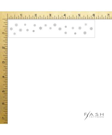 Snowflake Freckles Set - 10 Premium Waterproof Metallic Silver Winter Flash Tattoos for Holiday Parties - Buy Online on GoSupps.com