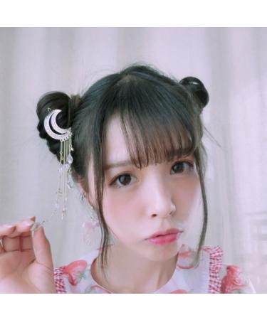 Buy Sukisuki Rhinestone Moon Tassel Hair Clips | Women Hairpins for Weddings & Parties - International Shipping - Buy Online on GoSupps.com