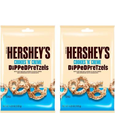 Pretzel Bundle Consisting of Hershey's Cookies 'N' Creme Chocolate Dipped Pretzels 120g (2 Pack) - Buy Online on GoSupps.com