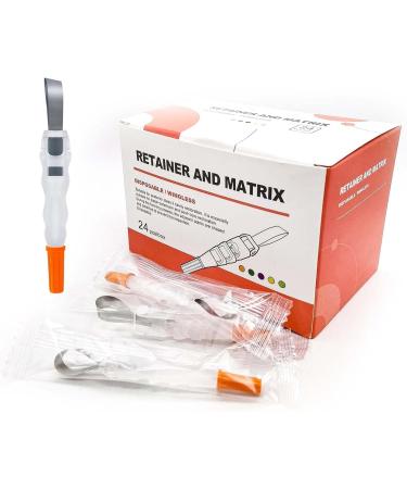 Dental Matrix Bands 24pcs Metal Restoration Matrix Band with 180 Adjustable Retainer Sectional Contoured Matrice Roll Type Matrix Band for Crownwork.-Orange - Buy Online on GoSupps.com