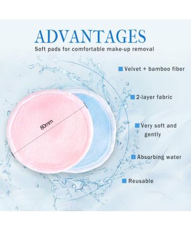 Reusable Washable Makeup Pads & Konjac Sponge - Eco-Friendly Cotton & Bamboo Zero Waste with Laundry Bag - Buy Online on GoSupps.com