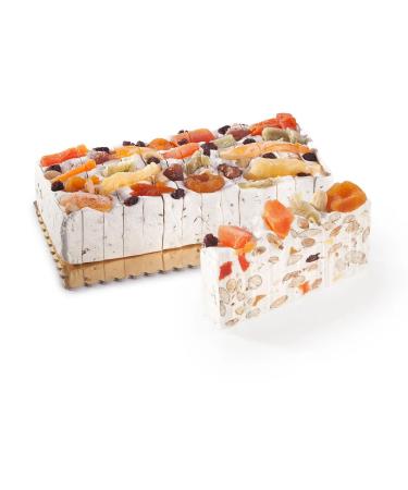 Artisan Italian Soft Nougat Rectangular Cake Sliced 200g - Torrone Italiano with Almonds & - Mixed Flavours (Fruit)
