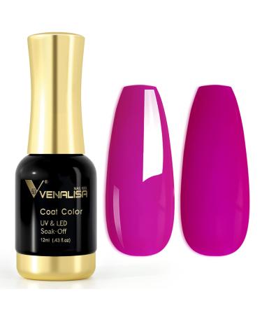 VENALISA 12ml Purple Vortex Gel Nail Polish Soak Off Nail Lamp UV LED Natural Nail Gel Polish Nail Art DIY Manicure French Gifts 0.43 OZ 1080- Purple Vortex