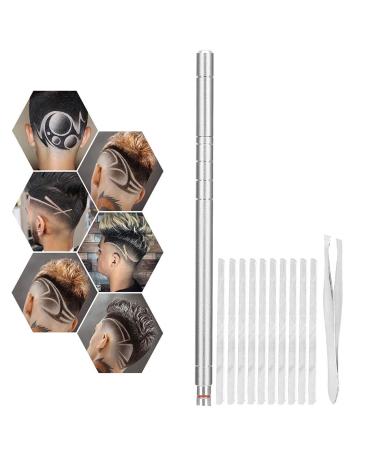 DIY Shaving Pen for Hair With 10 Blades Stainless Steel Eyebrow Beard Razor for Hair Design Eyebrow-shaped Beards