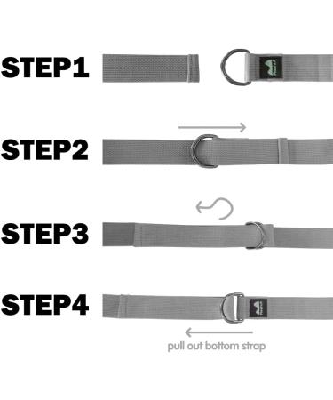 REEHUT Yoga Strap 6ft with Adjustable D-Ring Buckle - Polyester Cotton Exercise Strap for Stretching, Fitness, and Therapy - Buy Online on GoSupps.com