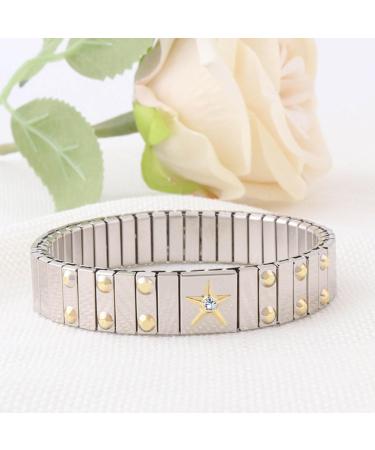 OralGos Rhinestone Stretch Bracelets - Sparkling Tennis Bangles & Stainless Steel Stackable Jewelry - Buy Online on GoSupps.com