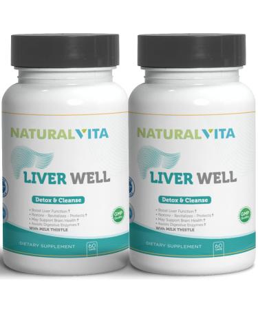 Liver Well (2) Cleanse Metabolic Support Dtox - Liver Supplement for Liverwell Health with Milk Thistle Extract