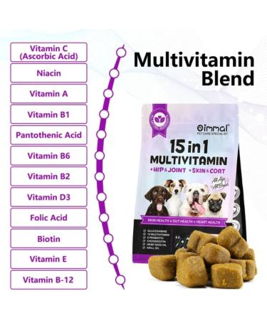 15 in 1 Multivitamin with Glucosamin and Probiotic Soft Chews (2 Packs) for Dogs. Multivitamin for Hip Joint Skin Coat Gut Health and Immune System with Duck Flavour for All Dogs (120 Chews). - Buy Online on GoSupps.com