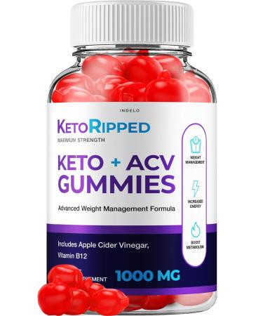 Keto Ripped ACV Gummies - Advanced Formula Ripped Keto + ACV Gummies Apple Cider Vinegar Ripped ACV Gummies Dietary Supplement Reviews Extra Strength (60 Gummies)