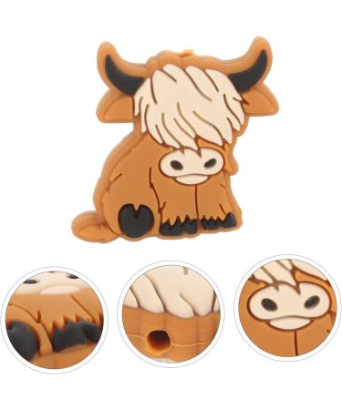 KONTONTY 10pcs Highland Animal Beads Silicone Teether - Light Brown Cartoon Baby Teething Toy - Buy Online on GoSupps.com