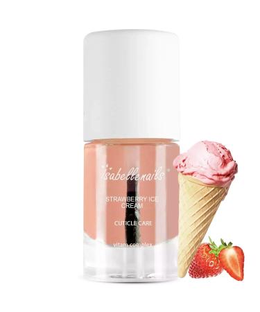 Isabellenails Cuticle Oil Huile pour ongles et cuticules 7 ml SPA v g talien avec huile d'amande huile de macadamia vitamine E (7 ml glace la fraise) Glace la fraise 7 ml (Lot de 1)