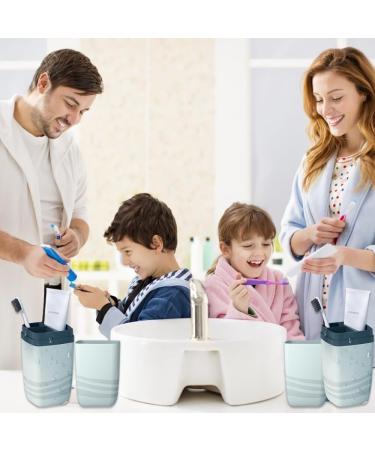 Jadin Travel Toothbrush Cup Set - 2 Creative Toothbrushes & Etui for Camping Business Trips Home & School (White/Green) - Buy Online on GoSupps.com