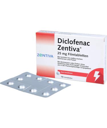 Diclofenac Zentiva 25 mg Film-Coated Tablets - Fast Relief for Pain & Inflammation | Buy Internationally Online - Buy Online on GoSupps.com