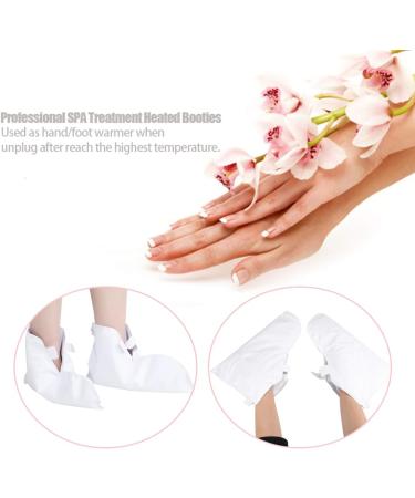 DERCLIVE Paraffin Wax Mitts & Heated Booties Set for Professional SPA Therapy Treatment - Ideal for Hand, Feet, Nail Art Manicure - UK Plug, One Size - Buy Online on GoSupps.com