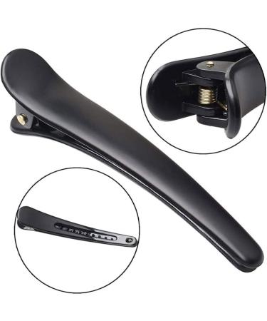 12 Pcs Black Hair Clips - Durable Plastic Compartment Clamps for Hairdressers | Combi Clip Set - Buy Online on GoSupps.com