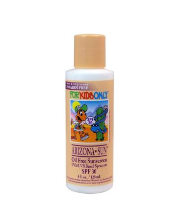 Arizona Sun - Sunscreen SPF 30 For Kids 4 oz Total Sun Protection Lotion - Oil Free - Face and Body Just for Kids