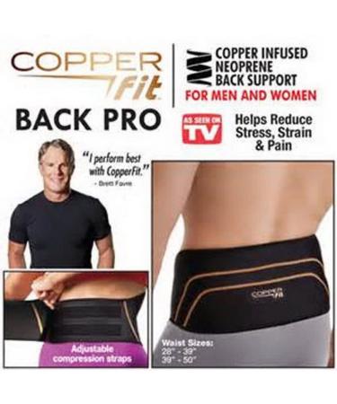 Copper Fit Back Pro Compression Lower Back Support Belt - Small/Medium (28-39 Inch Waist) - Buy Online on GoSupps.com