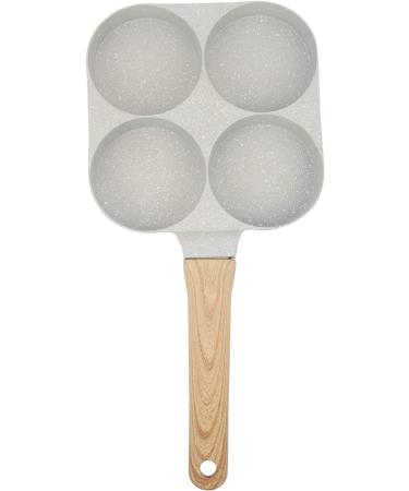 Qyebavge 4 Hole Nonstick Egg Hamburger Frying Pan Mini 4-Cup Omelette Pan with Handle for Universal Flat Bottom Induction Cooker - Buy Online on GoSupps.com