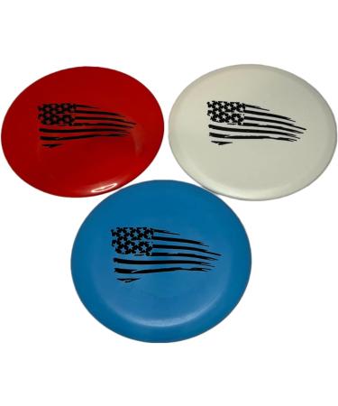 Disc Golf Set - Red White & Blue Starter Pack with 3 Discs, Bag, and Marker - Beginner Friendly - Buy Online on GoSupps.com