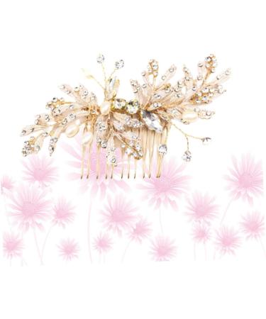 Didiseaon Pearl Hair Barrettes Decorative Hair Combs Crystal Decor Crystals Decor Wedding Crystal Hair Comb Rhinestone Headpiece Crystal Flower Comb Hair Accessories Bride Alloy - Buy Online on GoSupps.com