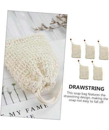 Healeved 10 Pcs Soap Bag Soap Saver Holder Exfoliating Soap Pouch Exfoliating Meshes Face Soap Sisal Beige - Buy Online on GoSupps.com