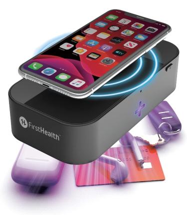 FirstHealth 3-in-1 UV Sanitizer Wand 10W High Speed Wireless Charger - Cleans and Sanitizes in Only 3 Minutes - Works as UV-C Sanitizing Wand - Buy Online on GoSupps.com